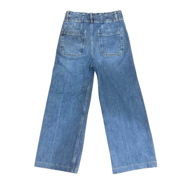 PILCRO Wide Leg Cropped Jeans, Size 29 (8) - Picture 3 of 14